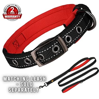 ADITYNA Dog Collars for Small Dogs - Padded Ultra Comfortable Soft Neoprene, Reflective, Heavy Duty - Black Small Collar - Image 7