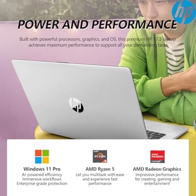 HP 2025 17.3 Touch Screen Laptop PC, 17 Inch Laptop Touchscreen, AMD Ryzen 5(6-Cores), 64GB RAM 2.5TB Storage (2TB SSD+512GB Docking Set), Windows 11 Pro Lifetime Office, 10-Key Number Pad - Image 3