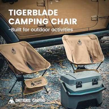 ONETIGRIS Tigerblade Camping Chair, Lightweight Folding Backpacking Hiking Chair, Compact Portable 330 lbs Capacity - Image 4