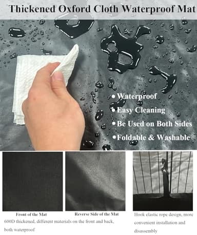 LANGXUN 24pcs DIY Small Animal Pet Playpen with Waterproof Mat, C&C Cage for Puppy Kitten, Rabbit Cage,Guinea PigsGuinea Pig Cages | Indoor & Outdoor Portable Metal Wire Yard Fence, Metal Pet Panels - Image 3