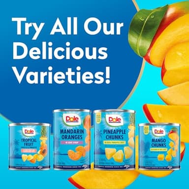 Dole Mango Slices in Heavy Syrup - Dole Canned Fruit - Rich Source of Vitamin C - 15.5 oz Cans - 12 Pack - Image 6