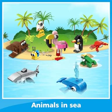 HOGOKIDS 30 Packs Party Favors for Kids - 867PCS Animals Building Blocks Sets for Classroom Prizes Goodie Bag Fillers Stocking Stuffers Birthday Valentines Easter Gifts for Kids Boys Girls 6+ - Image 9