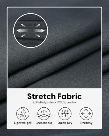 maamgic Men's 7 Inseam Casual Classic Fit Shorts Men with Multi-Pocket Workout Short Hybrid Quick Dry Short Pants - Image 4