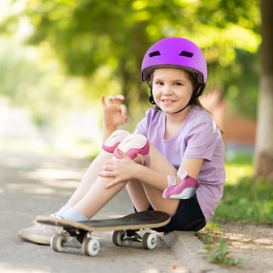 Kids Bike Helmet for 3-5-8-14+ Age Girls and Boys, Kids Helmet with Knee Pads Elbow Pads Wrist Guards,Ventilation Multi-Sport Scooter Roller Skate Rollerblading Skateboarding Climbing Cycling - Image 6