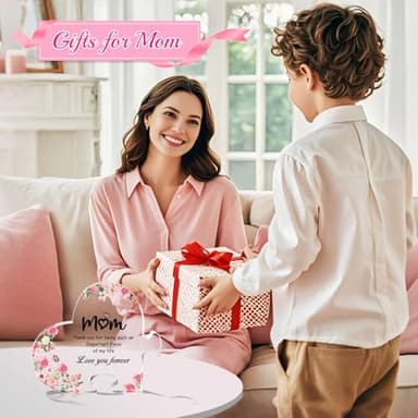 Zdovivot Mom Birthday Gifts Acrylic Puzzle Keepsake 3.93 x 4.6 In Mothers Day Gifts for Mom from Daughter Son Heart Shaped Home Decorative Signs - Image 3