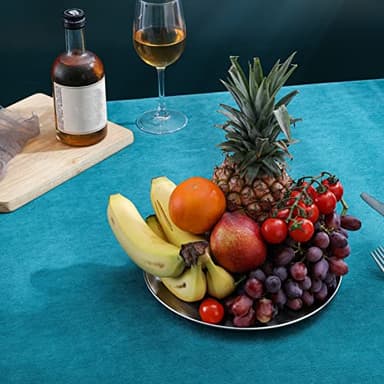 18/8 Stainless Steel Dinner Plate for Main Dishes, Grilled Meat, Dessert, Salad, and Fruit - 9 Inches (23 cm) Large Capacity(4pc, 9in) - Image 4