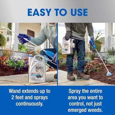Roundup Dual Action Weed & Grass Killer Plus 4 Month Preventer with Sure Shot Wand, 1 gal. - Image 11