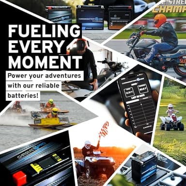 Chrome S Pro 12-BS Maintenance-Free 12V 11Ah Battery Replacement for ATV, Motorcycle, Jet Skis, Scooter, UTV, and More - Nut and Bolt (T3) Terminal - Image 7