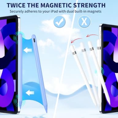 iPad Pencil for 9th & 10th Generation, Fast Charge Stylus Pen for Palm Rejection and Tilt Sensitivity, Compatible with iPad Pro 11/12.9in, Mini 5/6, iPad 6/7/8/9/10, Air 3/4/5 (Blue) - Image 6