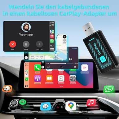 Pashlysh Wireless Carplay Adapter for iPhone, 2024 Upgrade, USB CarPlay Wireless Stick, Easy Plug and Play, Compatible with 2016 and Newer Cars and iPhone iOS 10+ - Image 4