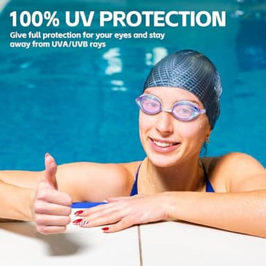 ITOWE 2 Pack Competitive Swim Goggles Adult Women, Swimming goggles Adult For Men Women Youth Bungee Strap Soft Silicone Leakproof Racing Water Goggles Panoramic Clear Vision Anti Fog UV Protection - Image 5