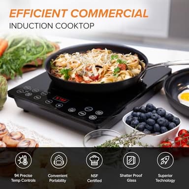 Nuwave Portable Induction Cooktop, NSF-Certified Single Electric Burner, 94 Precise Temp Range, Large 8” Heating Coil, Perfect for Professional & Commercial Settings, Shatter-Proof Glass Surface - Image 2