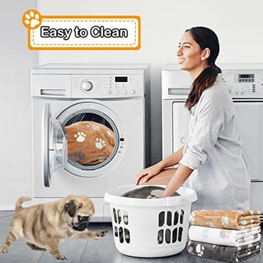 Rezutan Small Dog Blankets 3 Pack for Pet Cat Soft Fuzzy Washable Puppy Blankets, Reversible Paw Print Suitable for Dog Kennels & Beds Sofas Gifts Puppy Essentials, 23x16 inch - Image 6