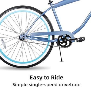 JOYSTAR 26 Inch Beach Cruiser Bike for Ages 9-13 Years Old Girls and Boys 26 Inch Beach Cruiser with Single Speed Step-Over Frame Blue - Image 3