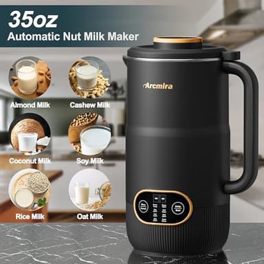 8 in 1 Nut Milk Maker, 8 Blade 35oz Homemade Almond, Oat, Coconut, Soy, Plant Based Milks and Non Dairy Beverages, Soy Milk Maker Machine with Delay Start/Keep Warm/Self-Cleaning/Boil Water - Image 4