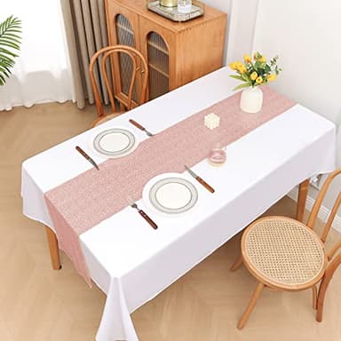 Sugargirl 10 Packs 12 x 72 inches Sequin Table Runner, Glitter Rose Gold Table Runner for Birthday Party Supplies Wedding Holiday Celebration Event Decorations - Image 2