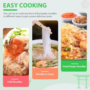 Soeos Konjac Noodles, Organic Shirataki Noodle, Low Calorie, Keto and Paleo Friendly, 3 Variety Noodles, 52.8 Ounce (Pack of 6) - Image 6