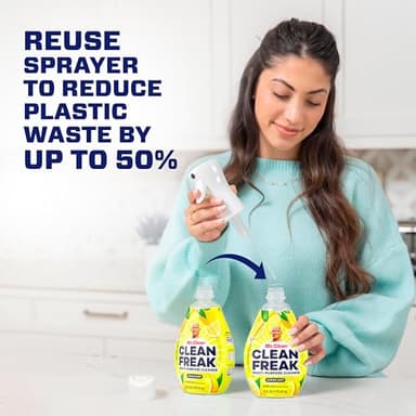 Mr. Clean Clean Freak Multi Surface Cleaning Spray, Deep Cleaning Mist Starter Kit and Refill Bundle, Lemon Zest Scent, 64 fl oz - Image 3