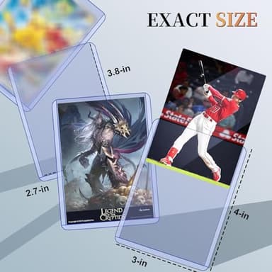 200 Count Top Loaders for Cards, Hard Plastic Toploaders Card Sleeves, Sports Baseball Trading PKM Card Holder Protectors (200 Toploaders) - Image 2