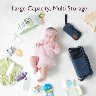 Momcozy Universal Stroller Organizer with Insulated Cup Holder Detachable Phone Bag & Shoulder Strap, Fits for Stroller like Uppababy, Baby Jogger, Britax, BOB, Umbrella and Pet Stroller - Image 4