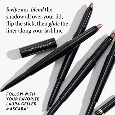 LAURA GELLER NEW YORK Swipe-n-Line Dual-Ended Eyeshadow + Eyeliner - Glam (Smokey Purple/Rich Plum) - Cream Eyeshadow & Smooth Glide Eyeliner - Waterproof & Crease-free Color - Image 3