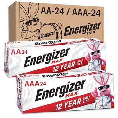 Energizer AA and AAA Batteries, 48 Count, Combo Pack Contains 24 Max Double A and 24 Max Triple A Batteries - Image 1