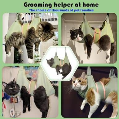 Guzekier Cat Grooming Hammock Harness for Cats, Cat Nail Clipper - Image 5