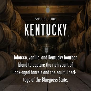 Kentucky Gifts, Kentucky Decor for Home - 'There's No Place Like Kentucky Candle, w/Tobacco, Vanilla & Kentucky Bourbon I Kentucky Souvenirs I Kentucky State Gifts I 9oz Jar, 50Hr Burn, USA Made - Image 3