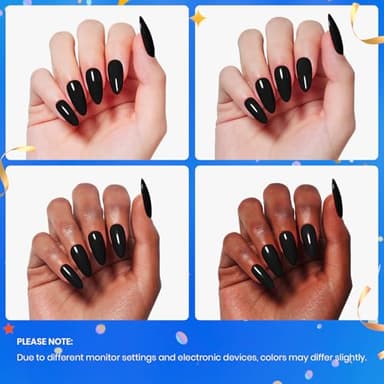 Beetles Black Gel Polish, 1 Pcs 15ml Audrey Black Nail Polish Color Gel Nail Polish Halloween Nails Soak Off Art Manicure Salon DIY Uv Lamp Nail Design Decoration at Home - Image 5