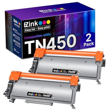 E-Z Ink Compatible Toner Cartridge Replacement for Brother TN450 TN420 TN-450 TN-420 Compatible with HL-2270DW HL-2280DW HL-2230 MFC-7360N MFC-7860DW DCP-7065DN Intellifax 2840 2940 (2 Black) - Image 1
