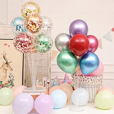 LANGXUN 28" Height Table Balloon Stand Kit for Birthday Party Wedding Decorations, Balloons Arch Kit for Graduation Party and Christmas Balloon Decorations (6 Pack - Image 8