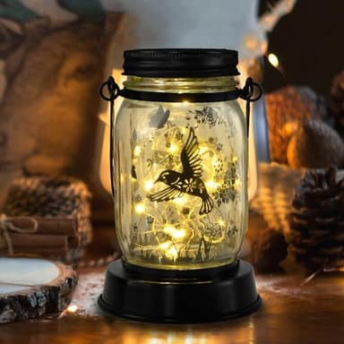 Styleonme Decor Mobile Outdoor, Solar Waterproof Hummingbird Lights with Butterfly, Gifts for Mom Women Grandma, Hummingbird Lovers Gifts, Lanterns with Stake for Yard Corridor Garden Decor - Image 6