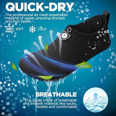 SIMARI Water Shoes for Women Men Swim Aqua Socks Beach Pool Essentials Barefoot Surf River Boat Kayak Sea Yoga Sand Exercise Sport Accessories Breathable Quick-Dry Adult Youth Kid Size SWS001 - Image 2
