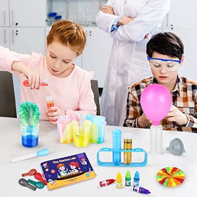 Science Kit for Kids,80 Science Lab Experiments,Scientist Costume Role Play STEM Educational Learning Scientific Tools,Birthday Gifts and Toys for 6 7 8 9 Years Old Boys Girls Kids - Image 7