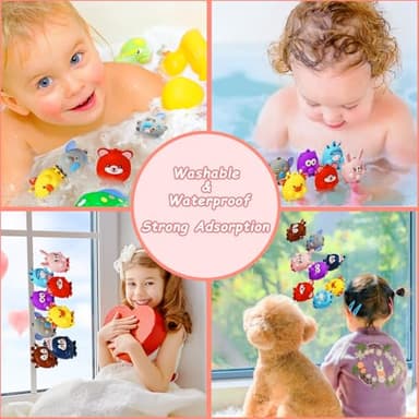 24 Pcs Party Favors for Kids, 3D Animal Pop Fidget Toys Bulk, Sensory Bath Suction Toys for Toddlers, Carnival Treasure Classroom Prizes Box Toys, Fidget Stocking Stuffers Birthday Party Gifts - Image 5