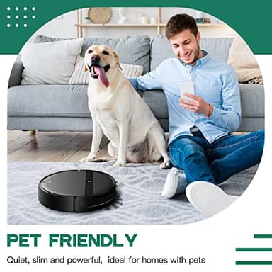 Kilgone Robot Vacuum and Mop Combo 2300Pa for Pet Hair | Robotic Vacuum Cleaner with WiFi/Alexa/App | Auto Recharge & Tangle-Free | Ultra-Slim Quiet 2.8" for Hard Floors, Low-Pile Rugs - Image 5