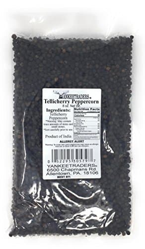 Yankee Traders Brand Peppercorns, Tellicherry Whole, 8 Ounce - Image 1
