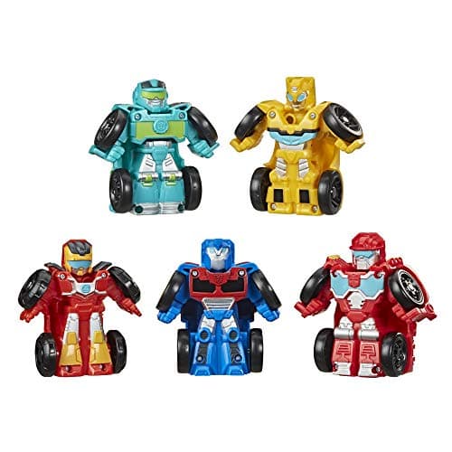 Transformers Playskool Heroes Rescue Bots Academy Mini Bot Racers Converting Robot Toy 5-Pack, 2-Inch Collectible Toy Cars (Amazon Exclusive) - Image 1