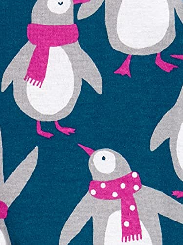 Simple Joys by Carter's Baby 3-Piece Snug-fit Cotton Holiday Pajama Set, Navy Penguin/Pink Dots, 12 Months - Image 3