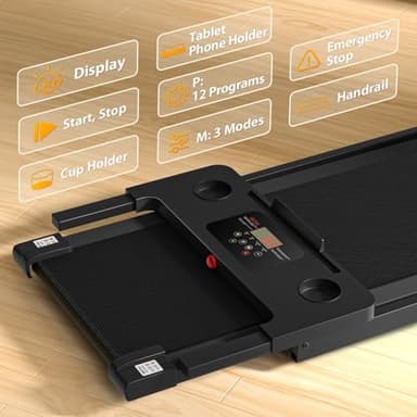 AoraPulse Portable Treadmills for Home, 3.0HP Folding Walking Small Treadmill with 300 LBS Capacity, Foldable Running Exercise Electric Compact Treadmill with LED Display - Image 3