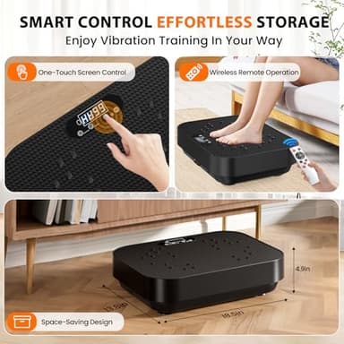 Vibration Plate Exercise Machine, 2025 Upgraded Fitness Vibrating Lymphatic Drainage Full Body Workout Shaker for Weight Loss, Featuring a 330 Lbs Capacity Vibrate Fitness Platform with 8 Modes - Image 7