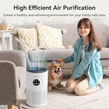 Air Purifiers for Home Pets Large Room Up to 1360 Ft², Tailulu D10 HEPA Air Purifiers for Bedroom with 15dB Sleep Mode, Air Filter for Pet Dander Smoke Odor Dust Pollen with Timer Fragrance Sponge - Image 8
