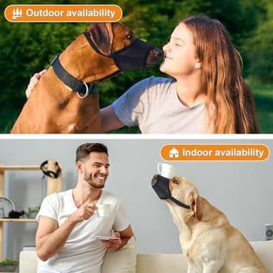YINGPHIA Dog Mouth, Soft Mesh Mouth for Small, Medium and Large Dogs, Anti-Biting Barking Chewing, Breathable Drinking Adjustable Cleaning, for German Shepherd Husky Labrador Retriever (Blue) (S) - Image 6