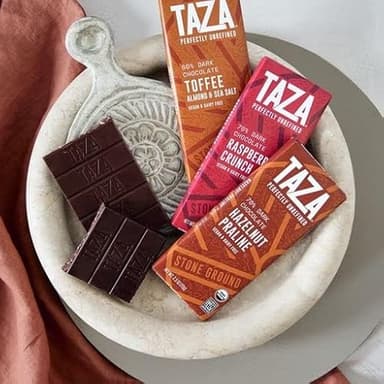 Taza Chocolate Organic Amaze Bar 60% Stone Ground, Toffee Almond Sea Salt, 2.5 Ounce (10 Count), Vegan - Image 5