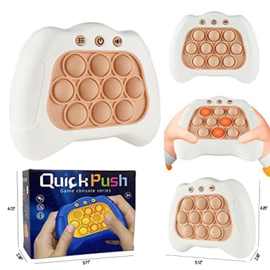 Intoypad Pop The Target! Handheld Speed Push Game Machine: A Fun Multiplayer Game for Family. Sensory Fidget Toy Christmas Toys Gifts for 6 7 8 9 10 11 12 Years Old Kids Road Trip Car Games Kids White - Image 4