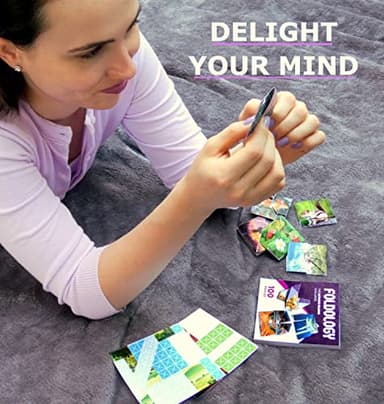FOLDOLOGY - The Origami Puzzle Game! Brain Teasers for Tweens, Teens & Adults | Travel Game, Hands-On STEM Toy, Stocking Stuffer, Gift for Ages 10+ | Fold the Paper, Complete the Picture | 100 Puzzles - Image 4