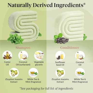 Kitsch Tea Tree Shampoo and Conditioner Set – Anti Dandruff Shampoo Bar & Conditioner Bar - Hair Care for All Hair Types - Free of Paraben, Sulfate & Silicone - Made in USA - 2 pcs - Image 4