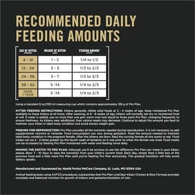 Purina Pro Plan LiveClear Dry Cat Food for Kittens Cat Allergen Reducer Chicken and Rice Formula - 3.2 lb. Bag - Image 9