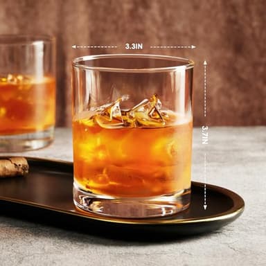 Fruit Punch Whiskey Glasses Set of 2, 10 OZ Old Fashioned Glass, Whiskey Glasses in Bar and Party, Rocks Glasses, Bourbon Glass, Liquor Vodka, Whiskey Gifts for Men, Gift for Men, Christmas Gift - Image 2
