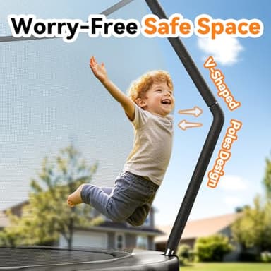 BCAN Trampoline 16FT Trampoline Outdoor with Enclosure for Kids Adults-TSL-2025 - Image 2
